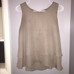 MAUVE RUFFLED TANK TOP SIZE SMALL